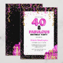Search for hot pink black gold invitations Girly