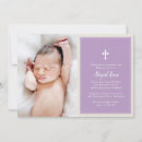Search for purple baptism invitations Script