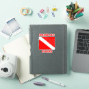 Search for dive flag stickers Red
