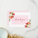 Search for strawberry thank you cards Pink and red