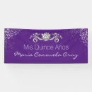 Search for purple and silver banners Mis quince anos