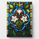 Search for stained glass plaques Flowers