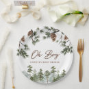 Search for pine trees paper plates Mountain baby shower