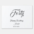 Search for happy birthday name outdoor signs 10 20 30 40