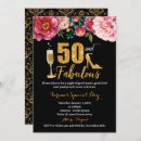 Search for women 50th birthday invitations Floral