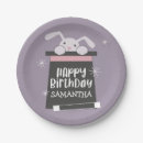 Search for blue and white rabbit plates For kids