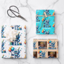 Search for robot wrapping paper Blue
