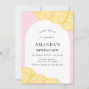 Search for pink lemonade birthday invitations Yellow