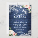 Search for light blue sweet 16 invitations String lights