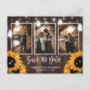 Search for sunflower save the date postcards Rustic