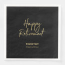 Search for happy retirement napkins Gold