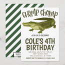 Search for swamp birthday invitations Chomp chomp
