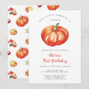 Search for little pumpkin birthday invitations Autumn