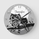 Search for cute owl clocks white