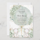 Search for twin elephant baby shower invitations Whimsical
