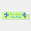 Search for flower bumper stickers green