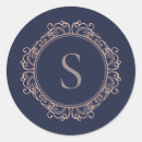 Search for gold foil monogram stickers Round