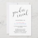 Search for black white gender reveal invitations Modern