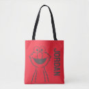 Search for sesame street tote bags Red puppet