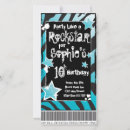 Search for party like a rock star invitations Blue