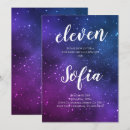 Search for galaxy birthday invitations Purple