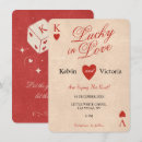 Search for playing card wedding invitations Lucky in love