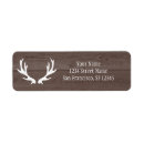Search for antler return address labels Rustic