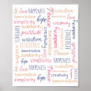 Search for word cloud posters Happiness