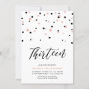 Search for rose gold 13th birthday invitations Simple