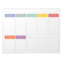 Search for weekly calendar notepads Colorful
