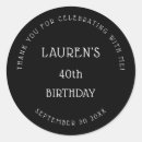 Search for 40th birthday stickers Fortieth