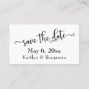 Search for save the date business cards Black and white