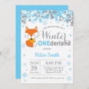 Search for fox birthday invitations Winter onederland