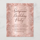 Search for surprise sweet 16 invitations Rose gold glitter