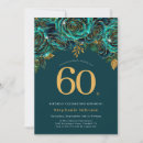 Search for emerald green and gold 60th birthday invitations Adult birthday party