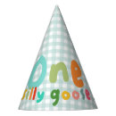Search for blue paper party hats One silly goose