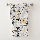 Search for yellow and black bath towels Modern