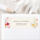 Search for watercolor return address labels Wildflowers