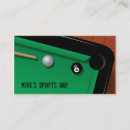 Search for billiard business cards Bar