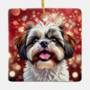 Search for shih tzu ornaments Red