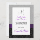 Search for purple silver save the dates Vintage
