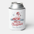 Search for pink flamingo can coolers Santa