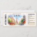Search for boarding pass paris invitations Surprise trip ticket