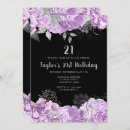 Search for purple black silver invitations Elegant
