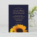 Search for navy blue and sunflower wedding invitations Elegant
