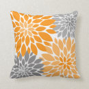 Search for orange and gray pillows Floral
