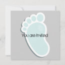 Search for footprint baby shower invitations Blue