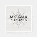 Search for nautical map napkins Compass