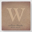 Search for leather coasters Monogrammed