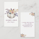 Search for pumpkin business cards White